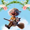 Juego de 4 Adornos Colgantes Decorativos Acrílicos Planos 2D Nuevos Transfronterizos para Coche Decoración de Interiores de Coche Simple y Elegante
