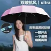 Paraguas Plegable Grande Totalmente Automático Resistente al Viento Engrosado y Reforzado de Doble Uso para Sol y Lluvia para Hombres y Mujeres