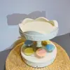 Plataforma giratória de máquina de sobremesas rotativa com música máquina giratória automática mesa de exibição de bolo e sobremesa festa de aniversário