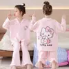Novos Pijamas Infantis para Meninos Primavera e Outono Finos de Manga Longa Cardigã Desenho Animado Adolescentes Roupas de Casa Podem Ser Usadas Fora do Conjunto