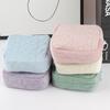 Dopamina Pana Floral Acolchado Hogar Portátil Gran Capacidad Cuadrado Pequeño Bolsa para la Menstruación Bolsa de Cosméticos