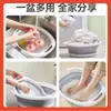 Lavabo Plegable para Viajes al Aire Libre, Portátil para Estudiantes y Bebés, Cubeta Plegable Colgable para Lavar Pies, Ropa y Verduras