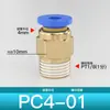 Conector Neumático Rápido de Rosca Recta PC4/6/8/10/12/16-M5/01/02/03/04