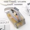 Monedero de malla cuadrada tridimensional de nailon simple, gran capacidad, llavero, tarjetero, monedero, bolsa de almacenamiento transparente