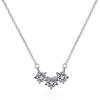Colar com pingente de estrela feminino, temperamento coreano, moderno, com diamantes, colar curto, corrente de clavícula, atacado