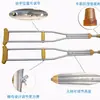 Muletas axilares del fabricante con aleación de aluminio telescópica ajustable multiposición, muletas de acero inoxidable, andador, precio unitario