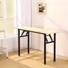 Mesa plegable simple para entrenamiento, oficina y reuniones, mesa rectangular moderna minimalista para estudio en casa, exterior, para computadora