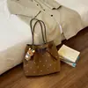 2026 Nova Bolsa de Mão Retrô Casual com Bolinhas Moda Bolsa de Ombro Único para Sob o Braço Bolsa Grande Capacidade para o Dia a Dia