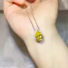 Collar Colgante Integrado de Moissanita de Color Gota de Agua de 5 Quilates Estilo Europeo y Americano Colgante de Moissanita Regalo Transfronterizo Nuevo Estilo