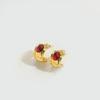 Explotaciones europeas y americanas pendientes de flor vintage con circonita diseño de pulpo personalidad femenina pendientes joyería al por mayor