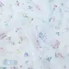 Tecido de Renda Borboleta com Penas Iridescentes Vestido de Casamento Saia Bufante Gaze Tecido para Fantasia de Palco Decoração de Fundo Renda com Hot Stamping