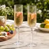 Amazon se especializa en Copas de Champaña de Plástico, Estilo Rayado, Copas de Champaña Altas con Diseño Engrosado, Estilo Popular, Transparentes