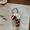 Ins Coreano Novo Desenho Animado Vermelho Enfeites de Natal e Ano Novo Chaveiro de Corrente de Contas Fofo Pingente de Bolsa Versátil para Mulheres