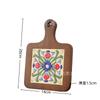 En stock Portavasos de Azulejo de Madera Maciza con Asa Aislamiento Térmico Salvamanteles Simple para Hogar de Madera Maciza para Mesa de Comedor Salvamanteles para Sopa y Arena