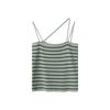 Oufan9245 Regata Listrada Estilosa para Mulheres, Nova Peça Interna de Verão Slim Fit Emagrecedora Top Hot Girl