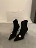 Botines de Punta First Encounter Ji para Mujer 2026 Otoño/Invierno Nuevo Estilo Botas para Mujer Botas de Tacón Alto Botas Adelgazantes Botas Cortas Cálidas con Terciopelo