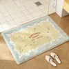Alfombra de suelo de imitación cachemir de dibujos animados, alfombrilla de baño, alfombrilla antideslizante, alfombrilla para pies absorbente de agua, alfombrilla de entrada, felpudo resistente a la suciedad y fácil de limpiar