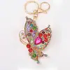 Chaveiro Borboleta com Strass Moda Transfronteiriça Liga de Zinco Anel de Chaveiro de Carro Pingente de Bolsa Atacado Spot Yiwu