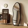 Espejo de Cuerpo Entero Antiguo Medio Espejo de Piso para el Hogar Espejo para Vestirse Colgante de Pared Espejo con Forma Especial Dormitorio de Niña Espejo de Prueba de Alta Gama