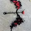 Bastón Torcido de Halloween Estilo Gótico Espina Rosa Bastón de Mano Kit de Materiales DIY Bastón Mágico Luminoso Creativo para Niños