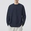 2025 Nuevo Otoño Japonés Retro Sudadera de Manga Larga de Algodón de Bambú para Hombre Capa Base Holgada Versátil