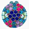 Bolso de Noche con Incrustaciones de Diamantes Transfronterizo Cuidadosamente Seleccionado, Bolso de Mano Redondo con Diamantes, Bolso de Banquete para Socialité Europeo y Americano, Bolso de Mano con Piedras