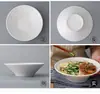 Vajilla de Cerámica Tazón Cónico Bol Grande para Sopa Bol para Ramen Bol para Hot Pot Picante Bol Doméstico de Doble Línea con Borde Amplio Bol de Cerámica para Fideos Instantáneos