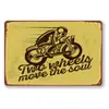 Insignia retro americana serie de época pintura al óleo cafetería bar decoración de pared personalizada colgante de metal venta al por mayor