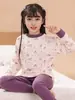Ropa y Pantalones de Algodón Puro de Otoño para Niños, Pijamas Infantiles, Conjunto de Ropa Interior Térmica para Niños Pequeños y Medianos, Camiseta de Algodón Base para Bebés Niñas