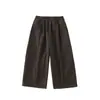 Pantalones Gruesos Forrados de Felpa para Niñas Mayores, Pantalones de Lana Estilo Coreano de Nueve Décimos de Pierna Ancha para Niñas, Pantalones Largos Casuales para Estudiantes de Secundaria