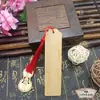 Marcador de Libro en Blanco de Bambú Hecho a Mano para Estudiantes y Niños Tablero de Bambú Material DIY Grabado de Logo Láser