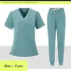 Nuevos Uniformes de Enfermera para Salón de Belleza Transfronterizo, Uniformes Médicos para Clínicas Odontológicas y Dentales, Pantalones de Manga Corta para Mujer, Monos de Enfermera