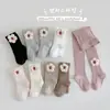 Meias Infantis Mais Vendidas Roupa de Fora Primavera e Outono Meias para Meninas Algodão Classe A Flor Princesa Body Bebê Gancho Grande