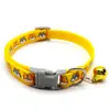 Collar de tela con estampado de perro de dibujos animados de 1 cm productos de tela collar para perro accesorios de campana equipo para la cabeza anti-pérdida para gatos al aire libre