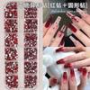 Joias de Arte para Unhas Acrílicas Transfronteiriças Novas, Diamantes Brilhantes de Fundo Plano, Zircônias Marquise Gota d'Água Super Brilhantes, Strass para Unhas DIY