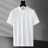 Camiseta de Hombre de Manga Corta y Cuello Alto, Algodón Puro, Corte Ajustado, Color Sólido, Top Básico Casual
