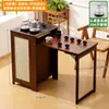 Mesa de Té Pequeña y Gabinete de Té para Uso Doméstico, Mesa Simple para Preparar Té, Mesa de Té y Mesa de Café Integradas, Mesa de Sala de Estar para Beber Té y Preparar Té, Juego Completo