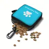 Nuevo Monedero con Huella de Perro, Bolsa de Almacenamiento Impermeable con Cremallera de Cuero Sintético, Bolsa Multifuncional para Snacks de Mascotas para Salir