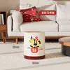 Papelera festiva muy atractiva para uso doméstico, modelo nuevo para sala de estar y dormitorio, con tapa y mecanismo de pedal, apta para baño y cocina, papelera de gran capacidad