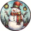 Posavasos Cerámico de Muñeco de Nieve Navideño de Dibujos Animados, Alfombrilla Antideslizante, Alfombrilla Aislante del Calor, Posavasos Creativo para Taza de Coche con Base de Corcho