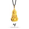 Pingente Vietnamita Ouro Areia Ouro Antigo Lótus Sentado Guanyin Bodhisattva Ano do Zodíaco Masculino e Feminino Pingente Sutra do Coração Guanyin Fornecimento Atacado
