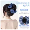Peluca Moño Pinza de Garra Herramienta de Peinado Moño Estampado Leopardo Accesorio para el Cabello Peluca Esponjosa Natural Transfronteriza Goma para el Cabello