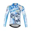 Ropa de Ciclismo de Otoño Xingheng Máquina Hombres Nuevo Maillot y Pantalones de Ciclismo Transpirables Estampados Maillot Largo de Ciclismo