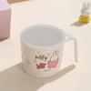 Prato de Jantar Dividido Miffy para Crianças, Tigela de Comida, Talheres com Garfo e Colher, Prato de Jantar Caseiro para Bebê Antiescaldante de Melamina Desenho Animado