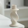 Porta-Velas de Cerâmica de Nicho Nórdico Ins para Sala de Estar, Ornamento de Decoração de Casa em Estilo Vintage Wabi-Sabi, Decoração Suave, Castiçal