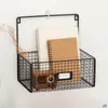 Cesta de almacenamiento de pared para paredes de dormitorio, cesta de almacenamiento de hierro forjado para cocina, estante de almacenamiento de baño con cesta colgante