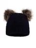 Gorro de Punto Trenzado Simple de Moda para Otoño e Invierno de Adulto, Lindo Doble Pompón, Cálido a Prueba de Viento para Exteriores, Gorro de Lana