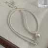 Collar de Plata de Ley S925 Estilo Duquesa con Perlas de Mijo para Mujer, Elegante Estilo Retro Francés, Perlas de Imitación Swarovski, Sensación de Alta Gama, Cadena para Clavícula