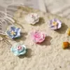 Camelia Perlada Estilo Chino Pétalo Flor de Loto Accesorios para Uñas Hada Resina Brote Perla Rosa Flor de Rosa