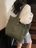 Bolsas para Mulheres 2025 Outono e Inverno Nova Bolsa Tote de Algodão de Grande Capacidade Estilo Coreano Simples Leve Bolsa de Ombro